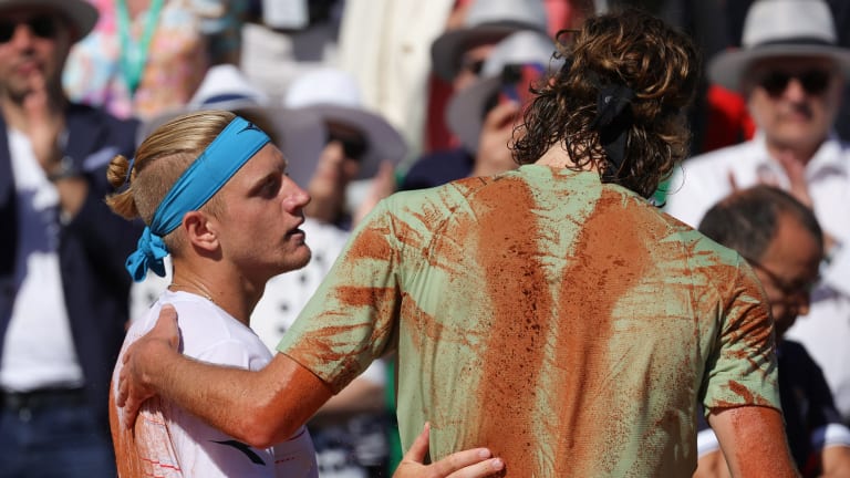 Like Tsitsipas, Alejandro Davidovich Fokina left it all on the court—and got some court on him, in the process.