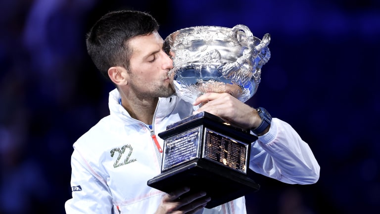 Djokovic is 20-0 in semifinals and finals combined at the Australian Open—he's also won his last 28 matches in a row, period, at the Happy Slam.
