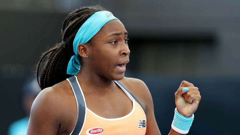 Top 5 Photos 2/24: 
Gauff upsets Martic 
in Adelaide