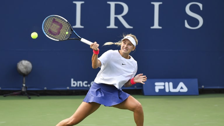 Potapova came through a tough qualifying section that included former No. 10 Kristina Mladenovic to reach the second round of Montréal's main draw.