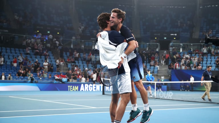 Top 5 photos, 1/8:
Argentina soars into
ATP Cup final eight