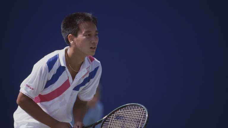 In his first year on the ATP tour, Chang roared to his first title without dropping a set.