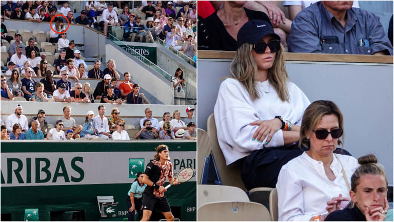Can you find Badosa in the Court Suzanne-Lenglen crowd?