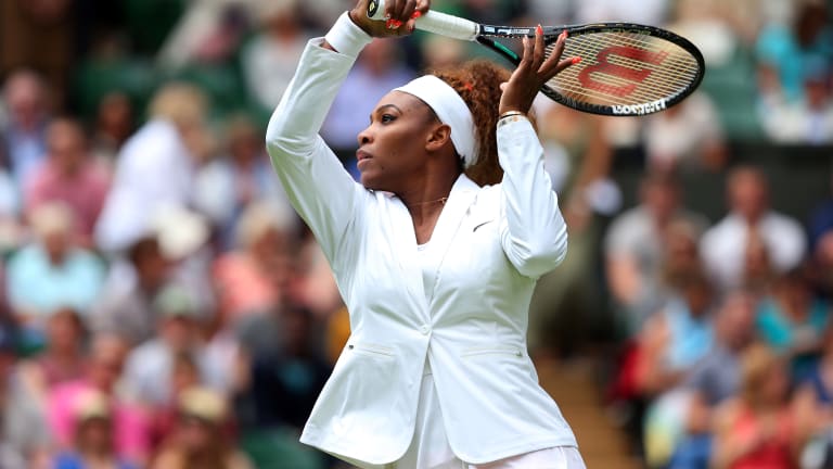 2013: Serena turned heads in a flitted Nike blazer at Wimbledon.