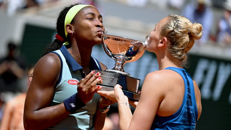 Victory finally came for Gauff in her third women’s doubles final, having been the runner-up in championship matches at Roland Garros in 2022 and the US Open in 2021.