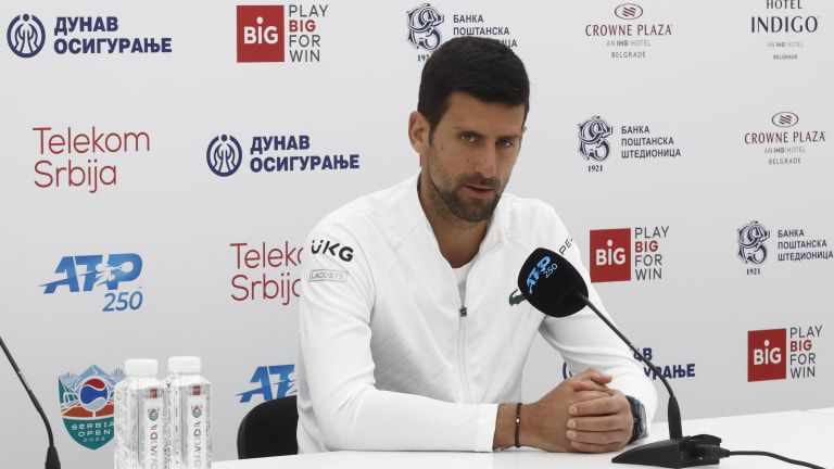 Djokovic has a 34-5 career record in tour-level matches in Serbia, which includes a 14-2 record at ATP events in Belgrade.