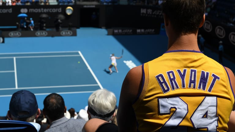 Reaction to Kobe Bryant's death a world away, at the Australian Open