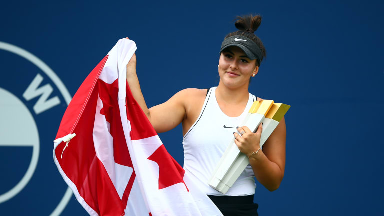 Andreescu wins Toronto after Serena retires just four games in