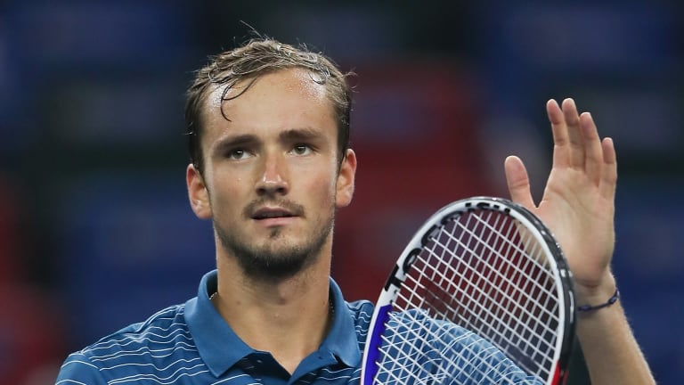 Medvedev saves five set points before overcoming Pospisil in Shanghai