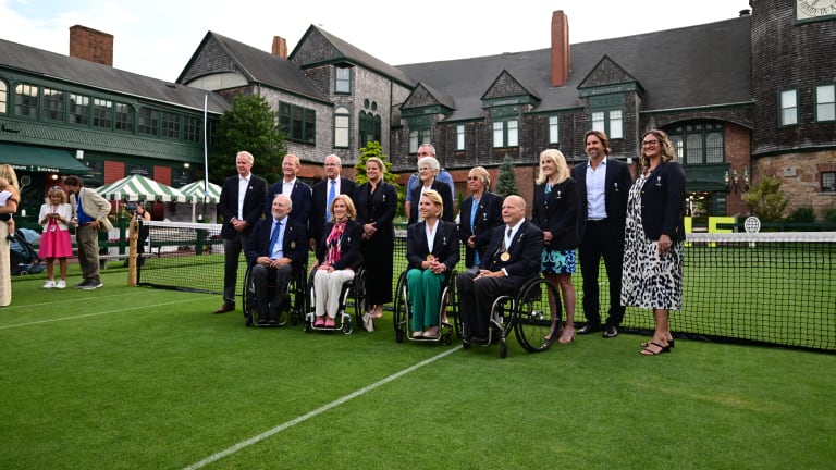 Past inductees, including Tennis Channel's own Tracy Austin, help welcome the newest additions to the Hall.