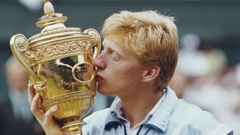 Boris Becker, pictured here during a "life-changing romp through Wimbledon in 1985", is the subject of a new Apple TV documentary.