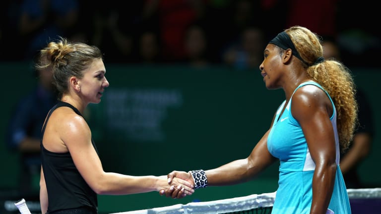 Halep's 6-0, 6-2 win over Serena in the round robin stage of the 2014 WTA Finals was historic—it was the first time a Romanian woman defeated a reigning No. 1 in WTA rankings history.