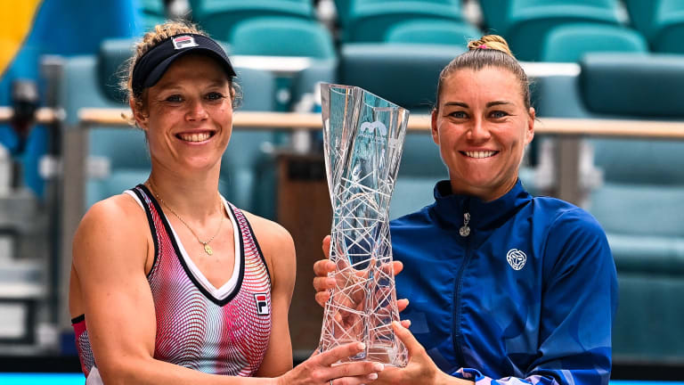 In the semifinals, Laura Siegemund and Vera Zvonareva saved five match points.