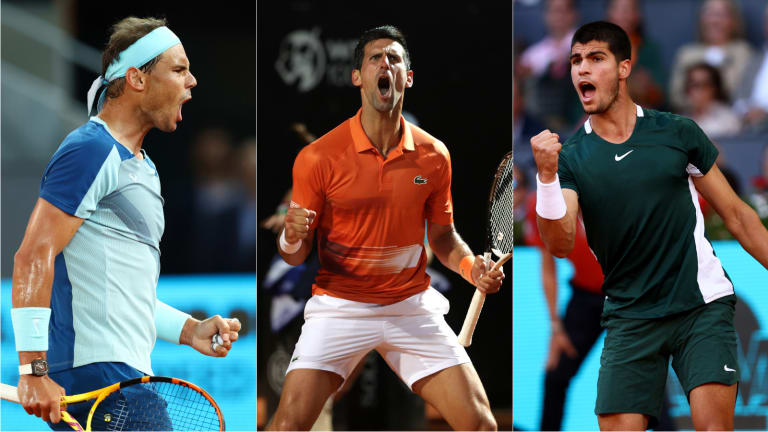 The top half of the men's draw is as loaded as it gets, with Rafael Nadal, Novak Djokovic and Carlos Alcaraz a triple title threat.