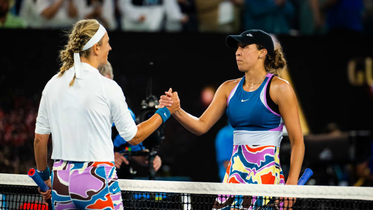 Azarenka was down 1-6 against No. 10 seed Keys before pulling off a victorious comeback.