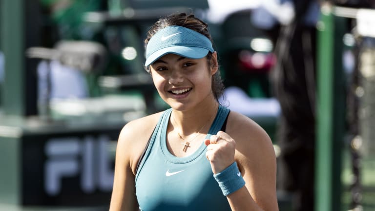 Raducanu moved into the round of 16 at a WTA 1000-level tournament for the first time with her victory against Linette.