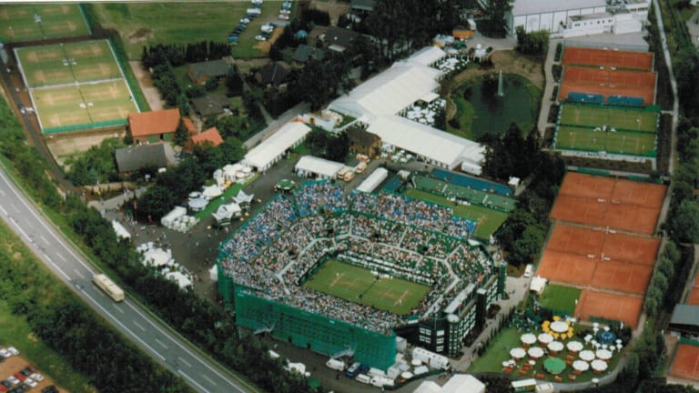 An aerial view of the inaugural ATP Halle event.