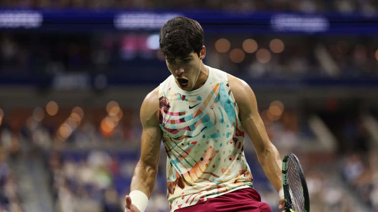 “After 3-all in the [first-set] tiebreak, I, let’s say, I lose my mind. I make three or four points without control. I didn’t think,” Alcaraz said.