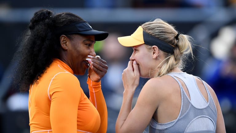 Top 5 Photos, 1/6: 
Serena & Wozniacki
win team debut