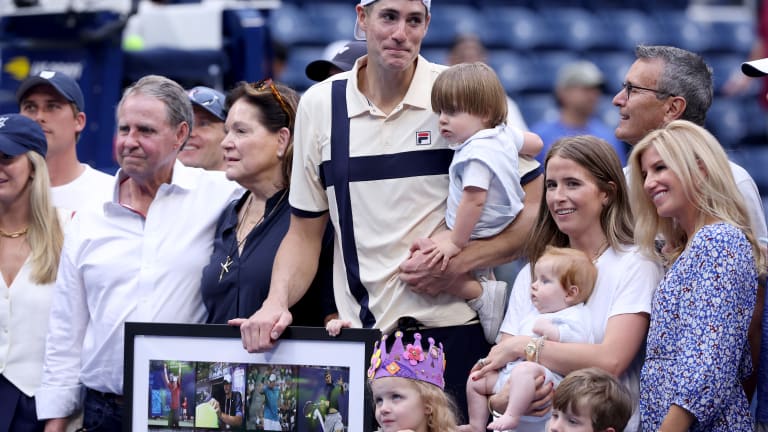 A father of four, Isner's emotions were on full display during his final US Open.