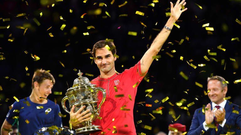Federer won ATP titles in 19 different countries, including 11 in his home country of Switzerland, including 10 in his home town of Basel.