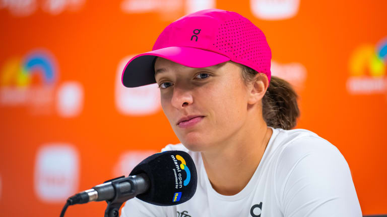 "I'm pretty proud of the way I adapted to all these challenges that I had to face," says Swiatek. "First becoming world No. 1, then actually feeling comfortable with it, and using it on court [while] being the target of many players that wanted to beat—particularly, me."
