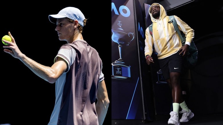 Jannik Sinner and Frances Tiafoe in Nike's Melbourne 2024 Collection