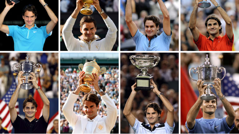 Federer struck 16 major titles by the 2010 Australian Open, having won three of the previous four from 2009 Roland Garros.