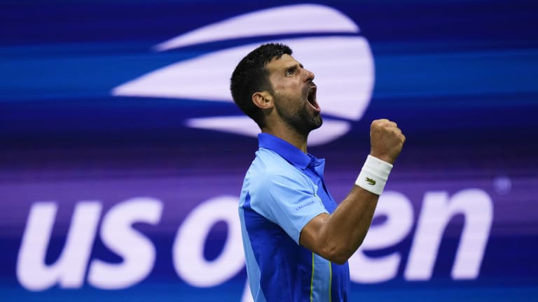 Djokovic moved to 23-1 on the Grand Slam stage this season.