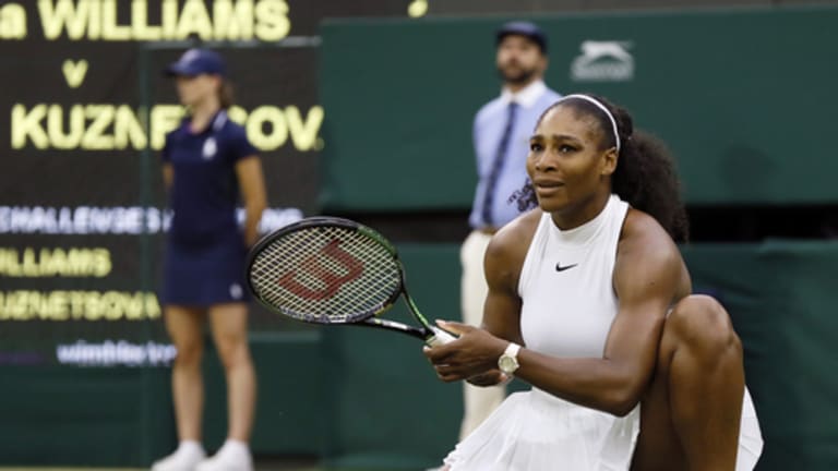 Serena dominates after brief rain delay, ousts Kuznetsova in straights