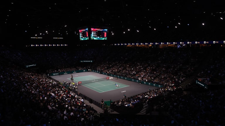 The FFT said the courts will be bigger and better than at the Bercy Arena (pictured), where the smaller courts and late-night scheduling were criticized by players last year.