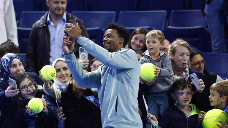 “He is moving everywhere on the court, sliding, gets the fans involved,” Arthur Fils says of Monfils. “It is very nice to watch him play. And I mean, he's almost 38 and still playing unbelievable tennis.”