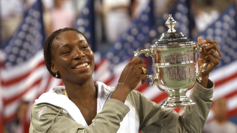 Among Venus' nine titles in the year-long period that led her to No. 1 were two majors—Wimbledon and the US Open in 2001.
