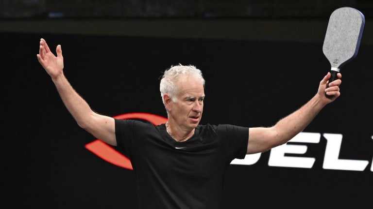 McEnroe tried to play to the crowd…