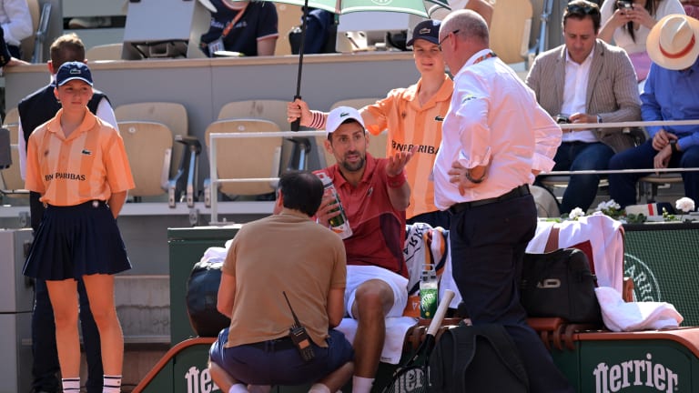 “Basically the whole fifth set [I] was almost without any pain,” Djokovic said. “I'm glad that I was able to play without feeling that pain that I felt for two-and-a-half sets.”