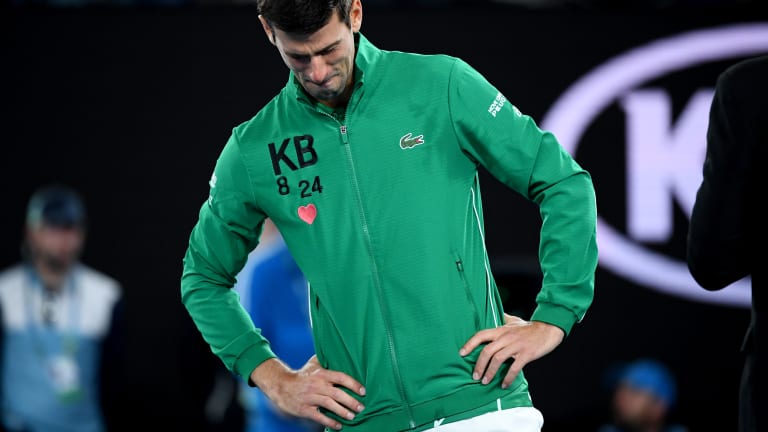 Top 5 Photos, 1/28:
Djokovic pays 
tribute to Kobe