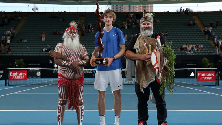 Rublev wins second title in a row by dismissing Harris in Adelaide