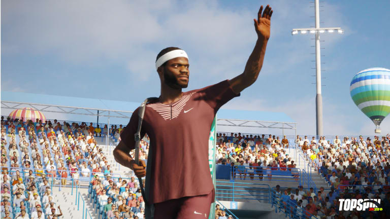 Frances Tiafoe is one of the 25 playable pros available on TopSpin 2K25 from launch, with more players still to be unveiled.