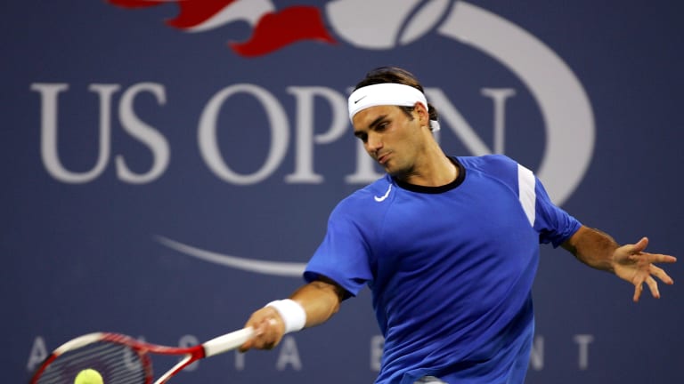 Federer arrived in New York already having won eight titles through the first eight months of 2004.