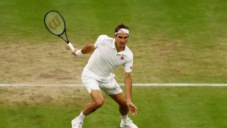Federer advanced to last year's Wimbledon quarterfinals, but lost his most recent set of tennis, 6-0, to Hubert Hurkacz.
