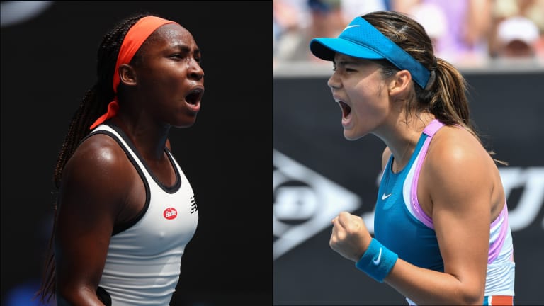 The first meeting between Coco Gauff and Emma Raducanu will be the highest-profile contest of the second round.
