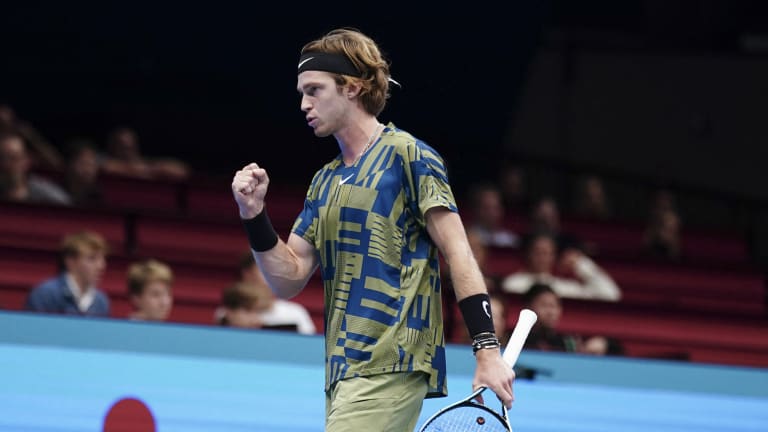 Inside the lines, Rublev has had moments where his emotions get the better of him.