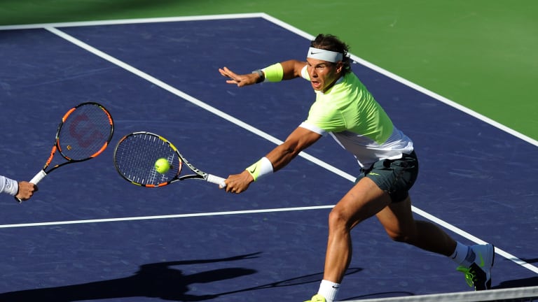 Rafael Nadal is a two-time doubles champion at Indian Wells, winning in 2010 and 2012 alongside Marc Lopez.