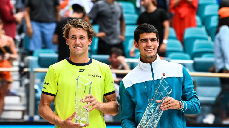 Alcaraz won his Miami meeting with Ruud in straight sets to capture his first of two Masters 1000 titles in 2022.