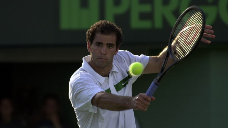 Sampras, who was schooled in serve and volley, attacked relentlessly, charging in behind his own first serves, and most of Kuerten’s second serves