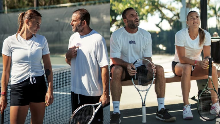 Sabalenka and Grutman recently teamed up for a game of doubles in South Florida.