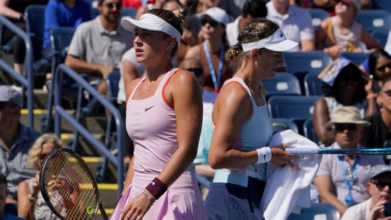 Kostyuk ended her second-round match against Azarenka with a racquet tap, which will continue to replace the handshake with opponents from Russia of Belarus.