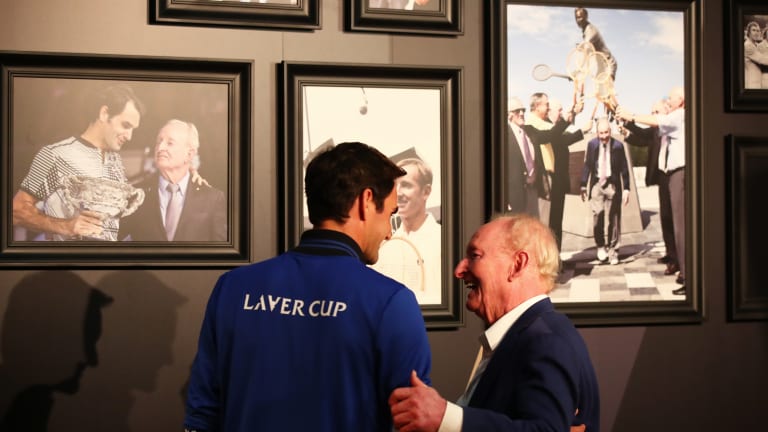 Top 5 Photos, September 19: Federer welcomes Laver; Doi wins at home