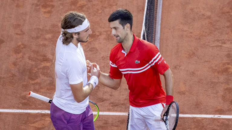 Nothing to see here: Djokovic defeated Tsitsipas in their first Grand Slam meeting at Roland Garros.