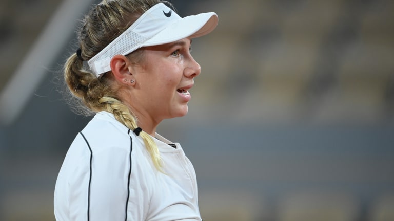 Anisimova upset reigning French Open champion Simona Halep in 2019 on her way to the semifinals.